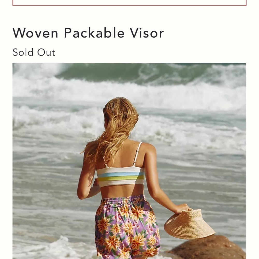 Anthropologie woven packable visor new with tags - Picture 5 of 11